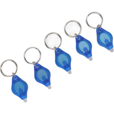 Mini lampe torche LED porte-clés (lot de 5), lampe torche portable pour bijoux, détection de lumière bleue (1/5)