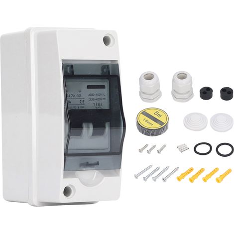 Disjoncteur Mini DC 2P IP65 étanche Pa66 interrupteur-sectionneur 10A AC90-400V DC12-400V pour système solaire photovoltaïque (1/5)
