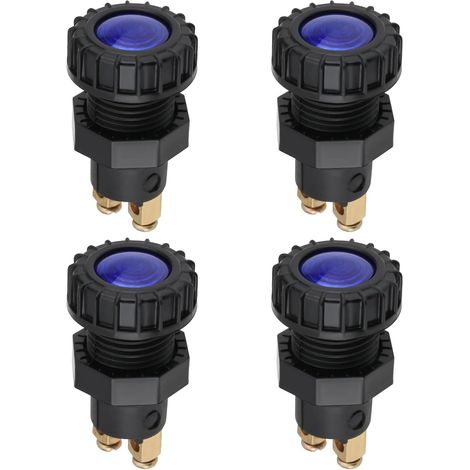 Lot de 4 Voyants Contrôle Auto Avertisseur Charge d'Allumage 12 V 24 V pour Tracteurs Moissonneuses 46 X 24 X 15mm Bleu (1/5)