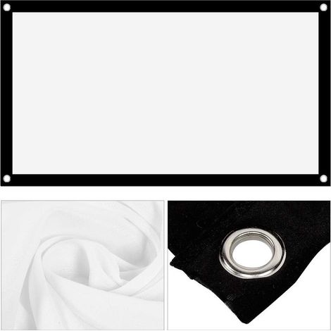 Écran de projecteur Portable HD 16: 9 écran de cinéma de projecteur sans pli Rideau de Projection épaissi pour(40 inches) (1/5)