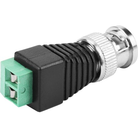 Packung mit 10 grünen Koaxial-BNC-Steckern (männlich) für Videoüberwachungskameras (Balun). (1/5)