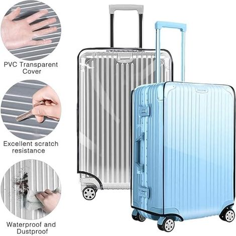 Klar PVC cover, 20 tum klar PVC vattentät resväska C