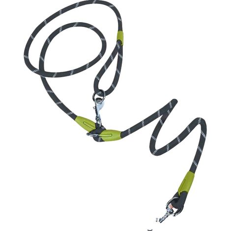 Guinzaglio per cani, design a mani libere, materiale in nylon resistente, 1,0 cm 240 cm-a, nero (1/2)