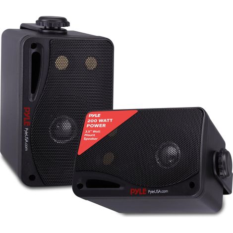 Enceinte d’Extérieur Bluetooth 200W, Paire d’Enceintes Actifs et Passifs 3 Voies, Montage au Mur ou au Plafond, Haut-Parleur Mural Étanche, Utilisation sur Patio/l'Intérieur/l’Extérieur (1/5)