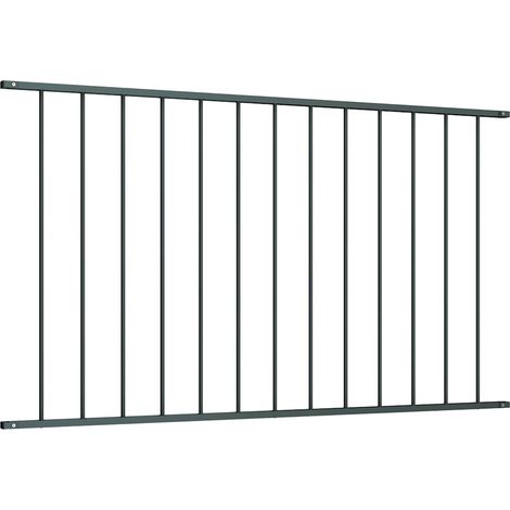 Grillage rouleau,Panneau de clôture en acier thermolaqué 1,63 x 1,25 m Anthracite (1/4)