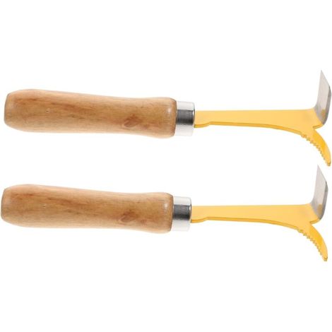 royaluxe -2 pièces grattoir apicult spatule en métal peinture en aérosol pour métal acier inoxydable nettoyant ruche grattoir ruche outil à main manuel en acier inoxydable apiculture (1/5)