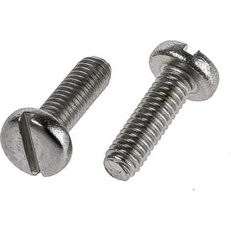 Vis à métaux RS PRO M2 à tête Cylindrique fendue en Acier Inoxydable, 8mm ( Prix pour Sachet de 100 )