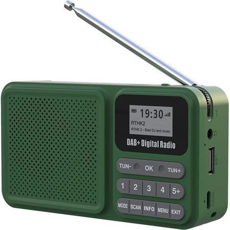 Adapté aux radios numériques DAB+ et FM portables à énergie solaire, prenant en charge les clés USB, les cartes TF et la lecture MP3, avec haut-parleurs intégrés et écrans LCD. (1/5)