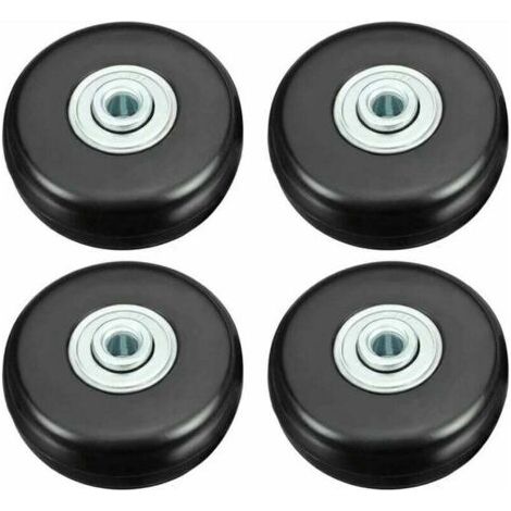 Kofferrollen – Gepäckreparatur – Robuste 50-mm-Rollen – Geräuscharm – Universell einsetzbar – Drehrollen – 4er-Pack Ersatzrollen für Koffer/Gepäck/Rucksäcke/Reisegepäck