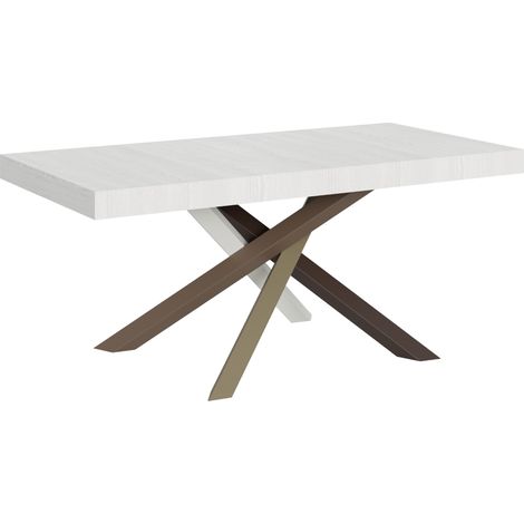 Tavolo allungabile 180/440x90 cm Volantis bianco frassino gambe multicolore 4/C