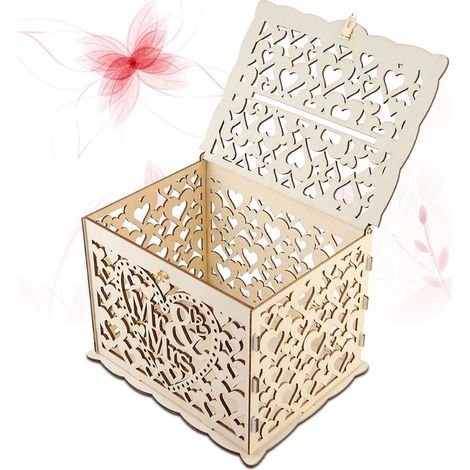 Hochzeitskartenbox mit Schlüsseln, DIY-Geschenkbox für eine Geburtstagsfeier. Hochzeitskartenbox mit Schlüsseln, personalisierbare Spardose für eine Geburtstagsfeier. (1/5)
