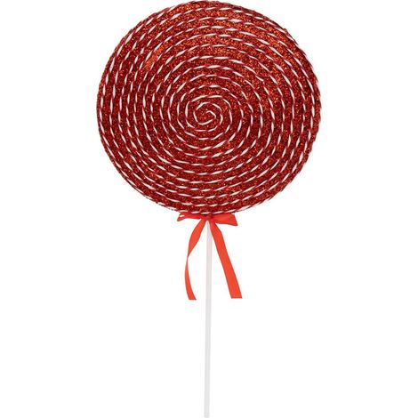 Lecca-lecca in polistirolo d.30cmxh.60cm rosso - Atmosphera créateur d'intérieur
