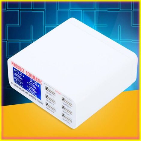 keenso Chargeur SMulti Functional Smart 6 Port USB Charger Power Adapter For Mobile Phone Table gps piece (1/5)