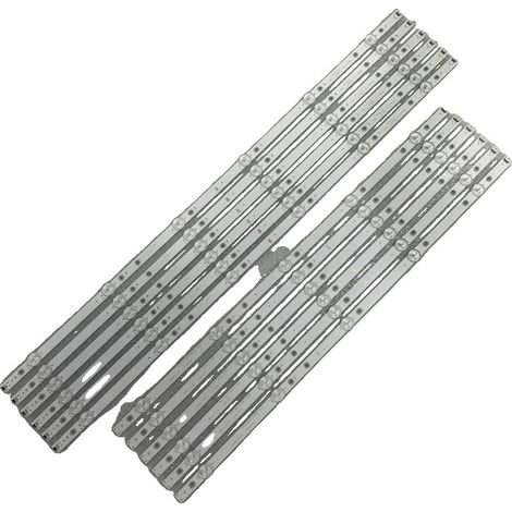 Bandeau LED, ensemble de 12 pièces, longueur de 1305 mm, 11 LEDs (3V), compatible avec plusieurs modèles de téléviseurs, certifié CE (1/5)