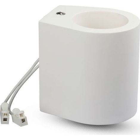 V-TAC Portafaretto da Muro Rotondo Colore Bianco per Faretti LED G9 Corpo in Gesso (1/5)