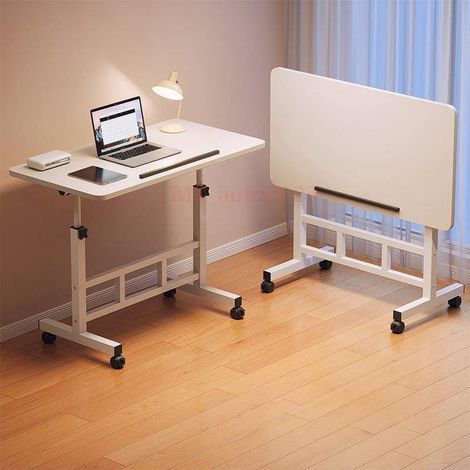 FLITI Compact Folding Desk, Wood and Metal, 60x40x87cm, with Braked Wheels, Space-Saving Computer Table for Home, Office, Study (1/5)