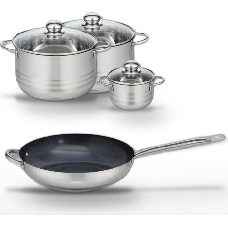Lot Poêle 32cm & 3 Faitouts Elo Profi Therm Platinum (1/5)