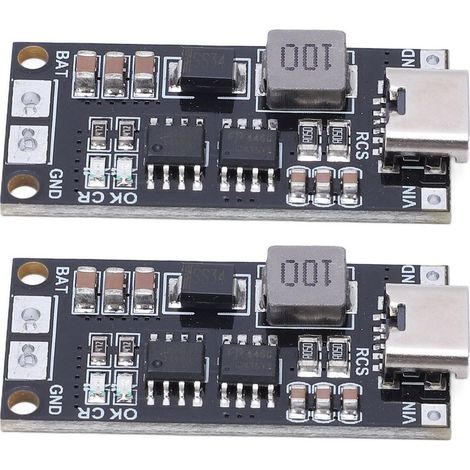 Module de chargeur de batterie 2 pièces, résistant à l'usure 2S Type C à 8.4V Boost Lithium 4A (1/5)