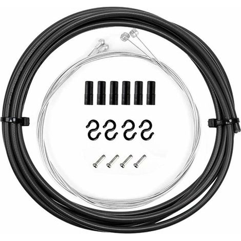 Kit universel de câble de frein et d'emballage pour vélo, adapté aux kits de remplacement de câbles de frein de base pour VTT, vélos de route et autres vélos courants. (1/5)
