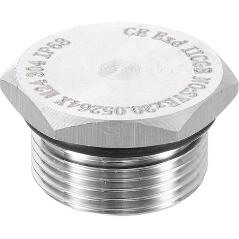 304 Inox Acier Tuyau Bouchon Raccord M24x1 Métrique Mâle Filetage Extérieur Hexagonal Tête Bonde Bouchons Raccords avec Joint Bague - (1/5)