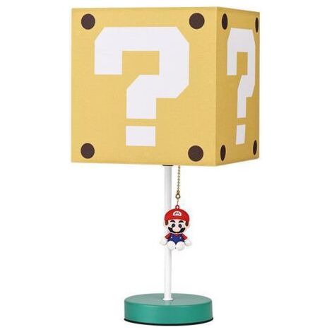 Lampe icône Super Mario veilleuse de chevet carrée en forme de point d'interrogation