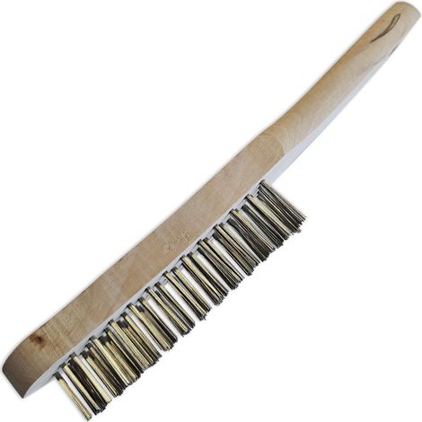Set di 2 spazzole manuali a filo con fili in acciaio inox 4 file