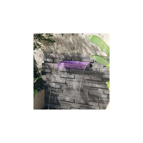 Déversoir pour cascade avec LED RVB Inox 60cm (1/5)
