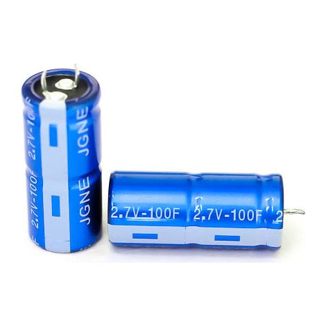 Supercondensateur, 100F, 2.7V c.c., Traversant, -40 °C +70 °C ( Prix pour 1 )