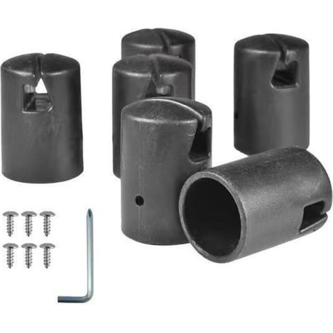 Kit de sécurité pour trampoline enfant Protection pour tube et tige cylindrique du cadre + kit d'outils d'installation Pack de 13 pièces (6 protections + 6 vis + 1 clé) (1/5)