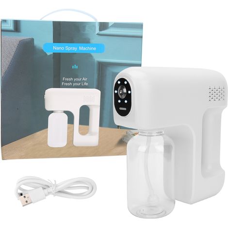Pulvérisateur à main USB violet rechargeable pour brume de nettoyage domestique, machine blanc (1/5)