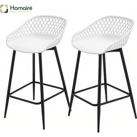 Weißer Esszimmerstuhl aus Metall und Polypropylen 47 x 47 x 84,5 cm HOMAIRE (1/5)
