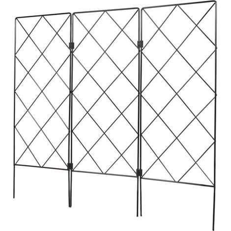 1 treillis de jardin, pliable, en fer, pour plantes grimpantes, idéal pour balcons et petits espaces (1/5)