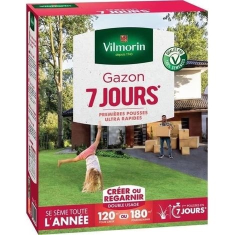 VILMORIN Rasen-Samen 7 Tage - 3 kg