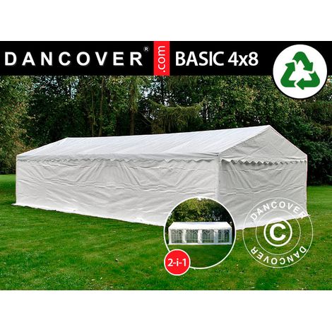 Storage Tent Basic 2-in-1, 4x8 m PE 700, White - Dancover