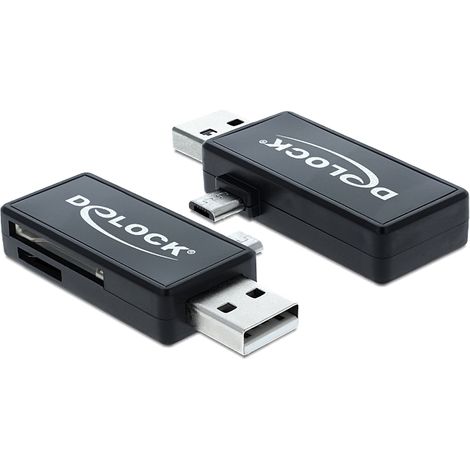 Delock micro usb otg card reader + usb a male