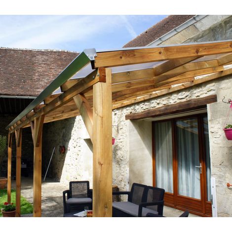 Tetto Couv'terrasse in legno 3x3 m - con tetto