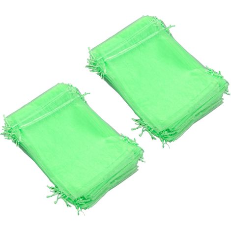 Paquete de 100 redes protectoras reutilizables para árboles frutales y flores, de color verde, de 10 x 15 cm. (1/5)