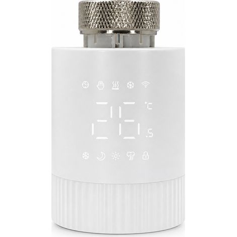 Tête thermostatique intelligente Zigbee pour radiateur TRV006, compatible avec Alexa et Google Home (1/5)