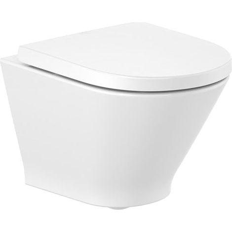 ROCA A3460NB000 THE GAP ROUND Rimless Inodoro Suspendido Compacto Fijaciones Ocultas Blanco - Asiento: Caida Normal - ref: A3460NB000+A801D20001 (1/2)