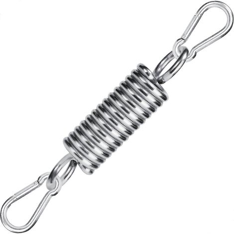 Filiyano – Kit de suspension à ressorts, capacité 250 kg, 2 mousquetons M10, 1 ressort de suspension, pour hamac, fauteuil à bascule, sac de frappe et (1/5)