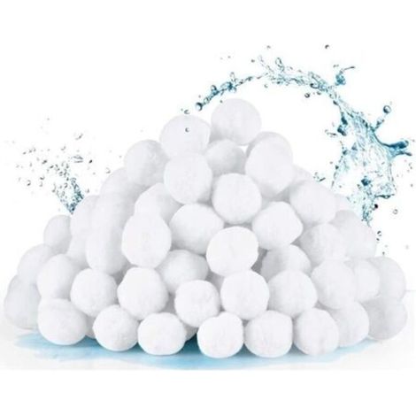 Boules filtrantes 1400 g pour piscines, boules filtrantes pour piscines extérieures, filtre à fibres, filtre à sable, filtration