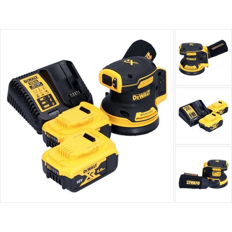 Levigatrice rotorbitale a batteria DeWalt DCW 210 P2 18 V 125 mm brushless + 2x batteria ricaricabile 5,0 Ah + caricatore