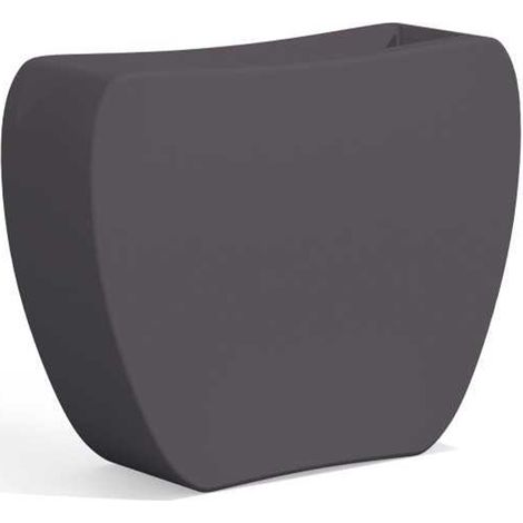 Vaso da giardino in resina doppio verso double face 100x31 cm h 80 mod. Heart colore Antracite (1/5)