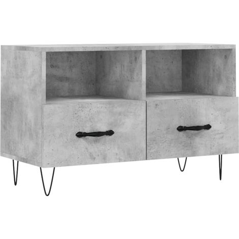 Mobile TV multimediale scaffale per televisione televisione buffet sala da pranzo soggiorno camera da letto 80 x 36 x 50 cm pannelli compositi grigio 020026301