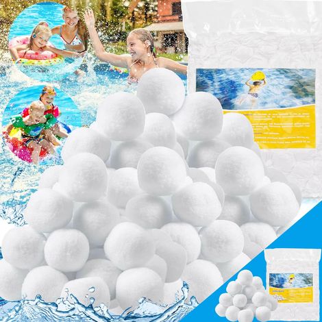 Balles Filtrantes,800g Boules de Filtre de Piscine,Pool Filter Balls,Balles de Filtration,Nettoyeur de Piscine,Média Filtre à Fibres pour Piscine,Convient à Divers Systèmes De Filtration (1/5)