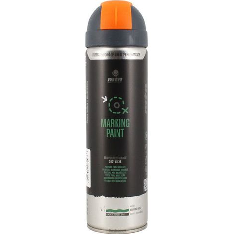 Bombe de peinture de marquage au sol signalisation - Orange - MTN Pro - 500ml (1/2)