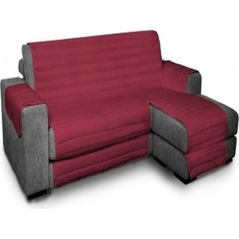 TrAdE Shop Traesio - Copridivano Bordeaux Con Penisola 280x285cm Da Bracciolo A Bracciolo Protezione -