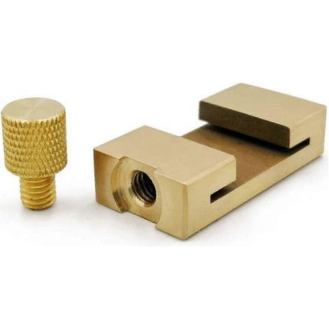 Woodworking Scribing Locator Brass Ruler Tool Limit Block - 1 Piece (1/5)
