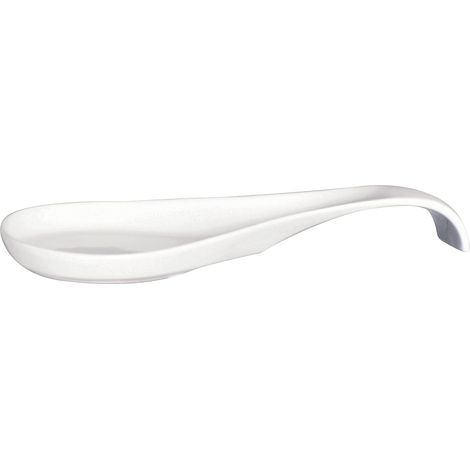 1 - Repose-cuillère - Porcelaine - Résistant au lave-vaisselle - Pour cuisine et salle à manger - Blanc - 26x10 cm (1/2)