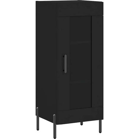 Maison La Vie - Buffet Salon Moderne - Meuble de rangement - Noir 34,5x34x90 cm Bois d'ingénierie bu4871 (1/5)